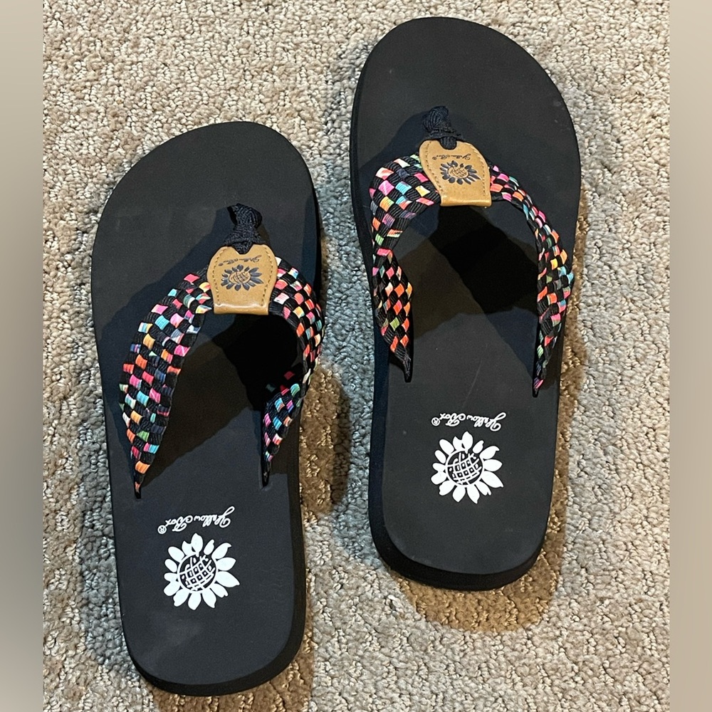 Yellow Box Flip Flops